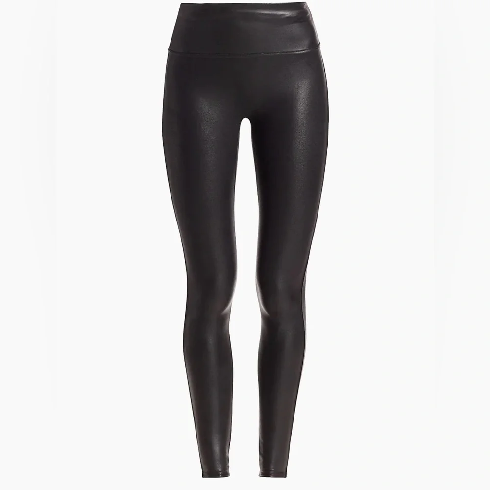 NWT SPANX Black Faux Leather Leggings Size XL - Picture 4 of 8